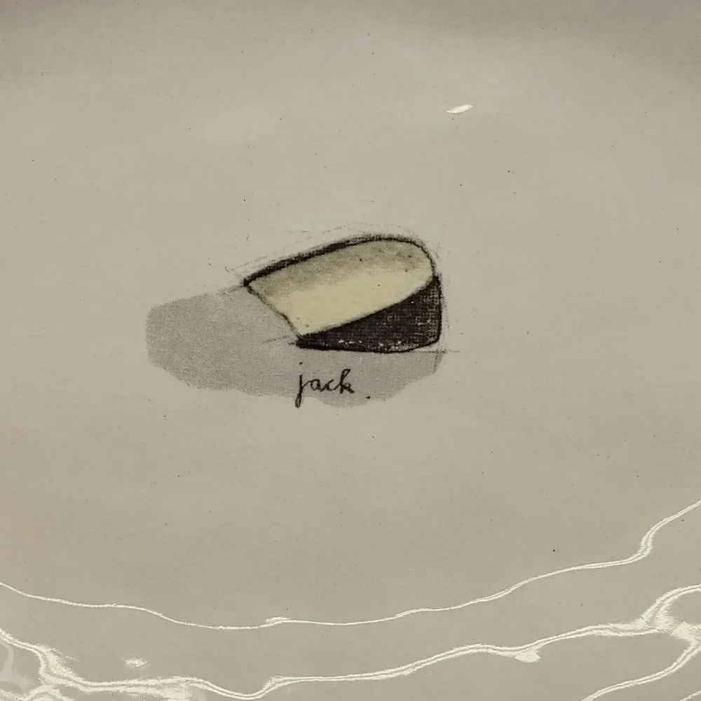 Crate & Barrel Jack Cheese Oval Serving Plate (See Also Camembert & Cheddar)